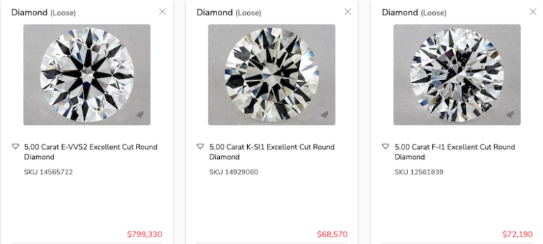 ダイヤモンド1gの値段（5カラットダイヤの値段）